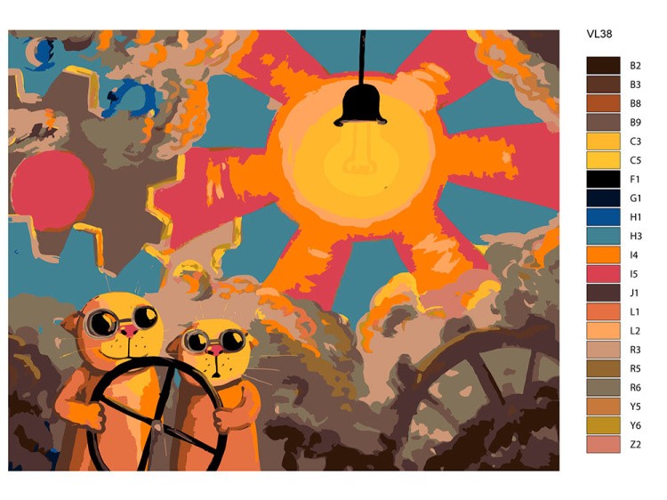 Картина по номерам «Восход нового солнца» — картинка 2