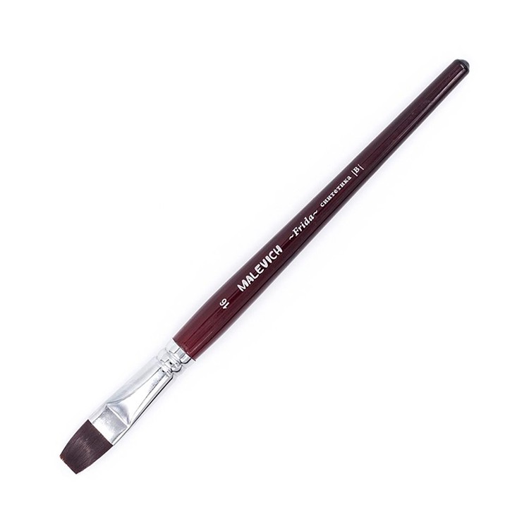 Кисть из синтетики мягкая Frida, плоская №16, Малевичъ — картинка 2