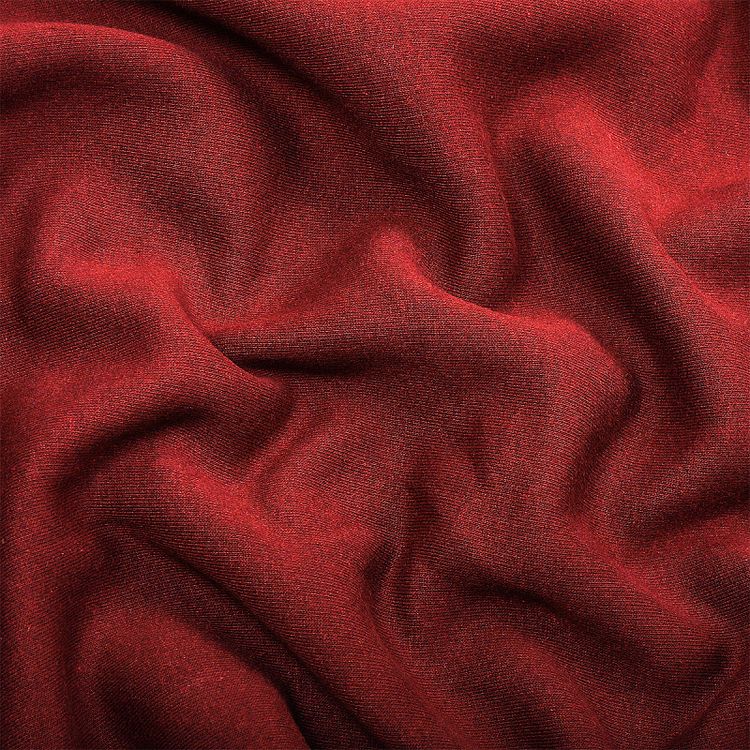 Ткань трикотаж Футер 3х нитка, начес, хлопок, 6 м, ширина 185 см, 320 г/м2, цвет: вишня, TBY — картинка 2