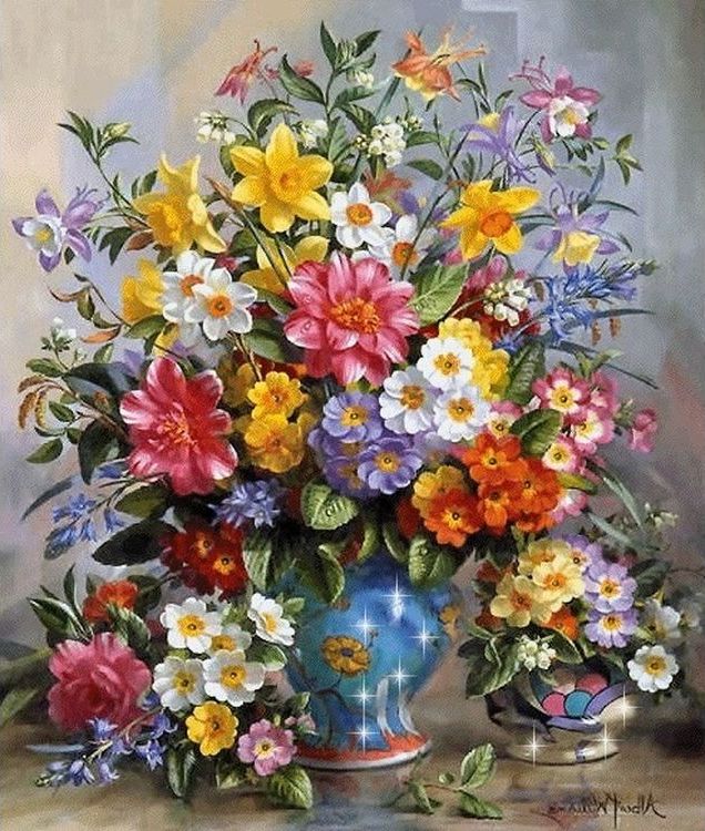 Картина по номерам «Весенние цветы» — картинка 2