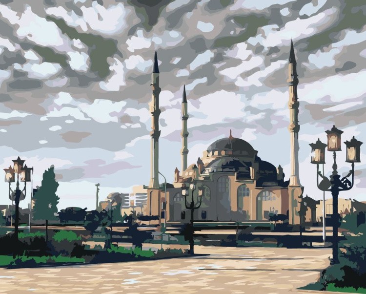 Картина по номерам «Мечеть Сердце Чечни 3»