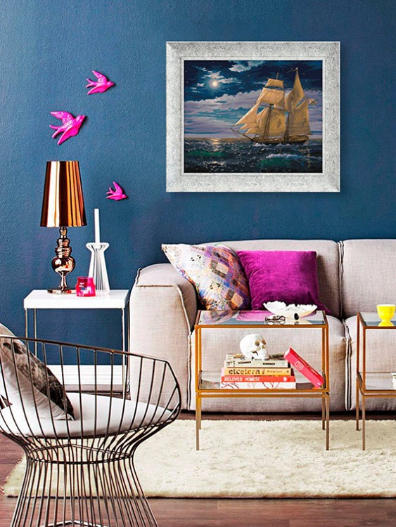 Картина по номерам «Лунная дорожка и шхуна» — картинка 8