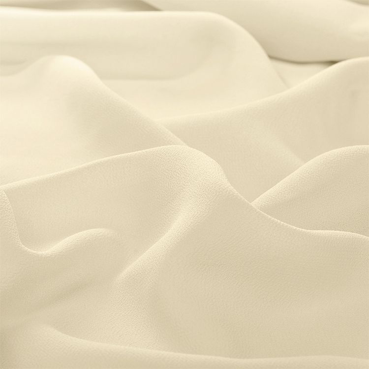 Ткань Креп-шифон, 5 м, ширина 150 см, 105 г/м2, цвет: молочный, TBY — картинка 3