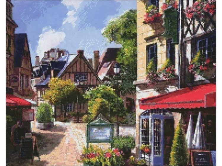 Алмазная вышивка «Старая улочка» — картинка 2