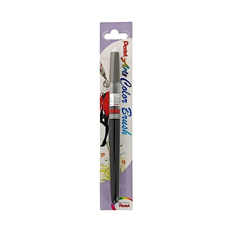 Кисть с краской Colour Brush, 1-10 мм, 5 мл, цвет: серый, Pentel — картинка 5
