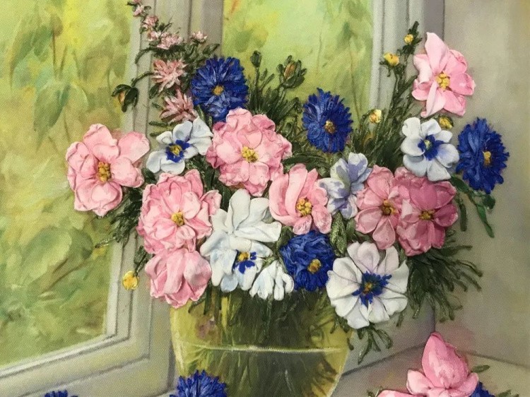 Набор для вышивания «Цветы у окна» — картинка 3