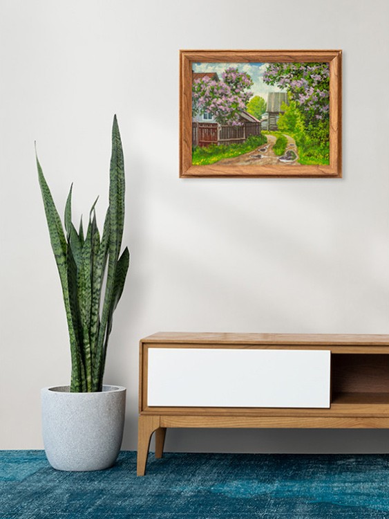 Алмазная вышивка «Сирень у дороги» — картинка 9