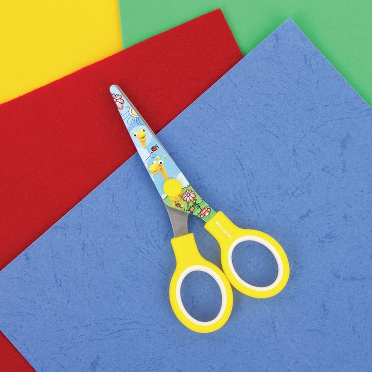 Ножницы Kid Series, 13 см, с цветной печатью «Жирафы», закругленные, Brauberg — картинка 6