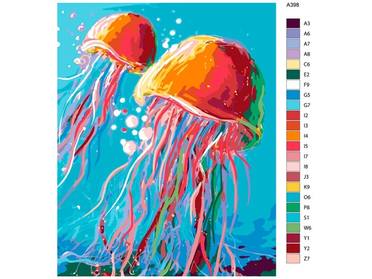 Картина по номерам «Медузы» — картинка 2