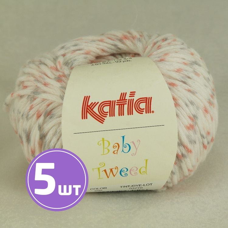 Пряжа Katia Baby Tweed (200), мозайка, 5 шт. по 50 г