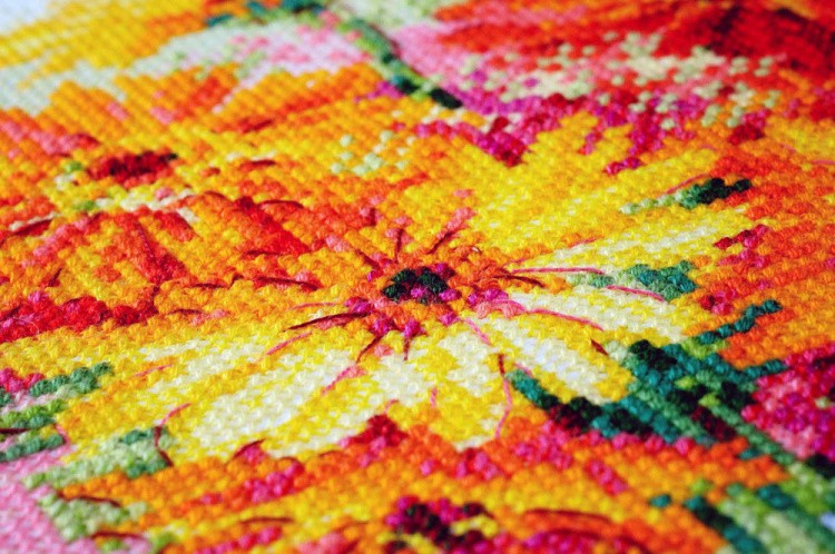 Набор для вышивания «Акварельные герберы» — картинка 4