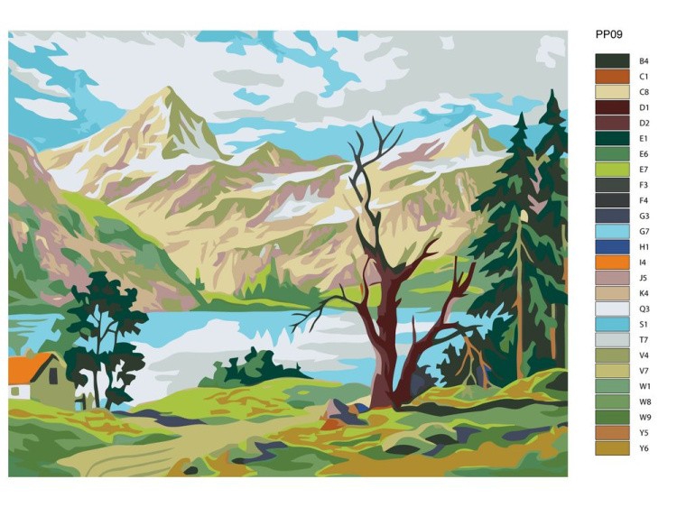 Картина по номерам «Уединение в горах» — картинка 2