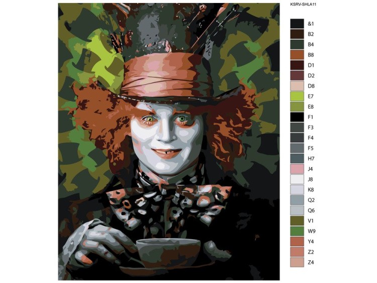 Картина по номерам «Безумный Шляпник» — картинка 2