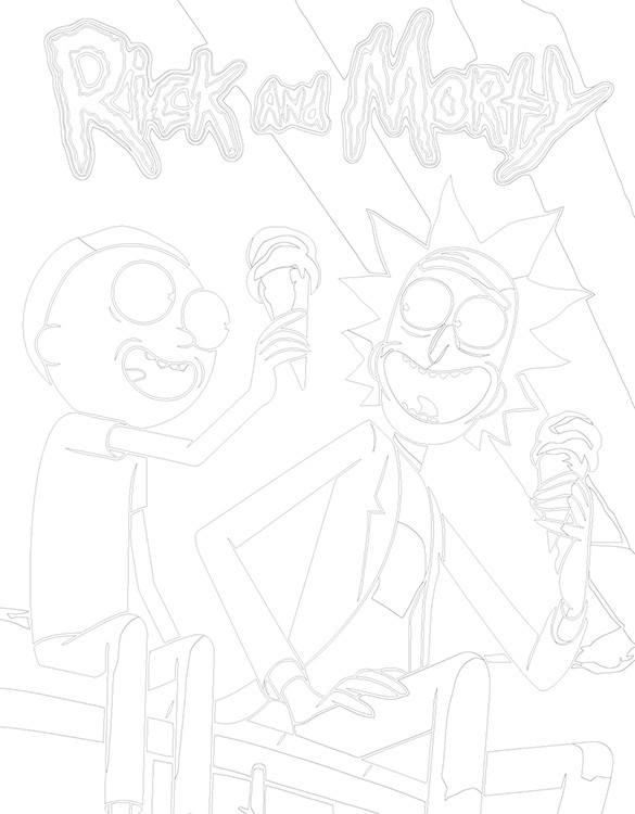 Картина по номерам «Рик и Морти Rick and Morty: Мороженое» — картинка 3