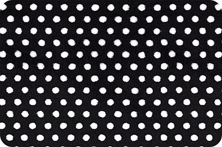 Плюш SWISS DOT CUDDLE, 48x48 см, 440 г/м2, 100% полиэстер, цвет: black/snow принт, Peppy