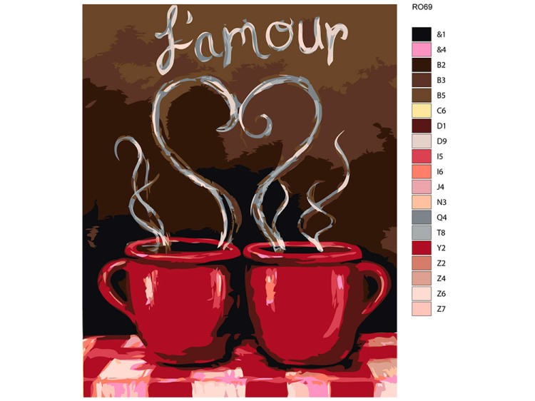 Картина по номерам «Кофе для пары» — картинка 2