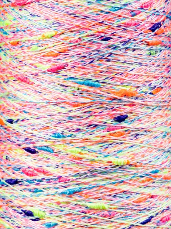 Пряжа бобинная OnlyWe Узелковый люрекс (шишибрики) (Y58), синий, голубой, оранжевый, желтый, розовый, 1 шт., 50 г — картинка 2