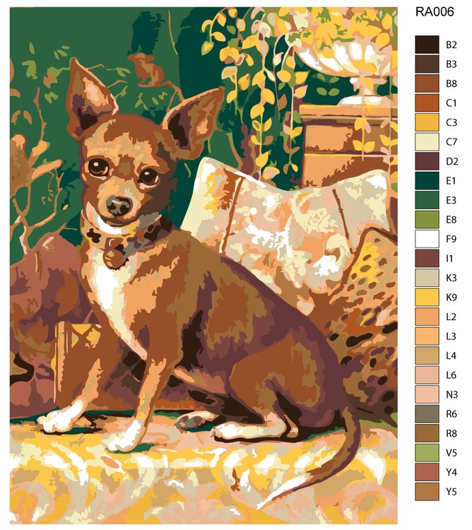 Картина по номерам «Той-терьер» — картинка 2