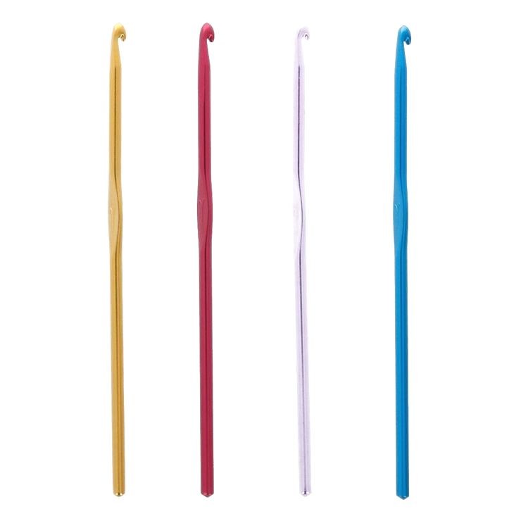 Крючок для вязания синий, металл, 4,5 мм, 15 см, Gamma — картинка 3