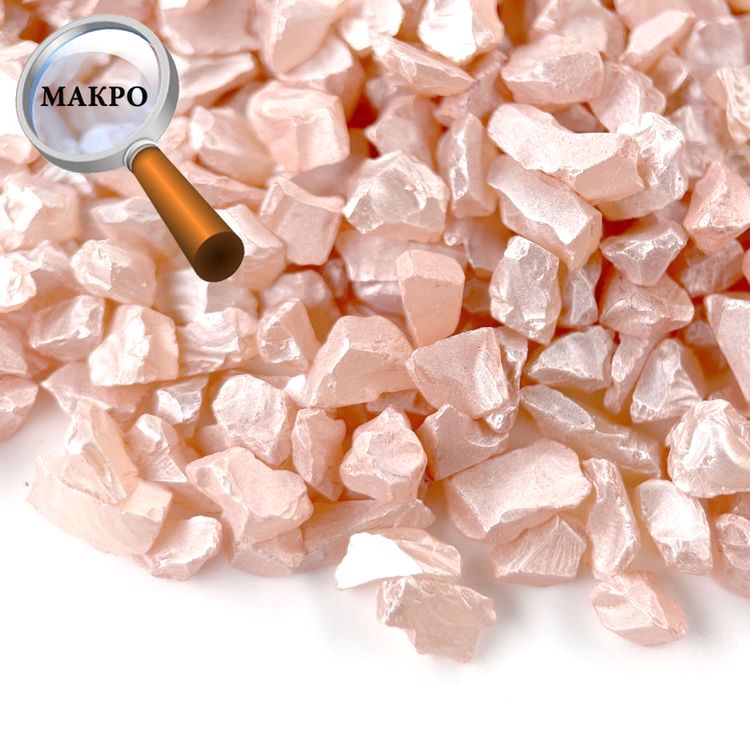 Стеклянная крошка перламутровая персиковая, 100 г — картинка 2