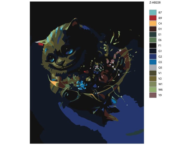 Картина по номерам «Улыбка Чеширского кота» — картинка 2