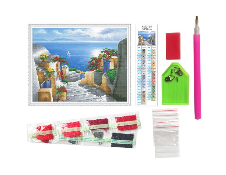 Алмазная вышивка «Лестница к морю» — картинка 2