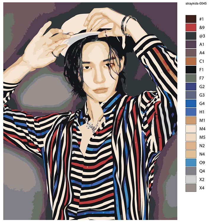 Картина по номерам «Stray Kids Стрей Кидс KPOP кпоп: Хенджин» — картинка 2