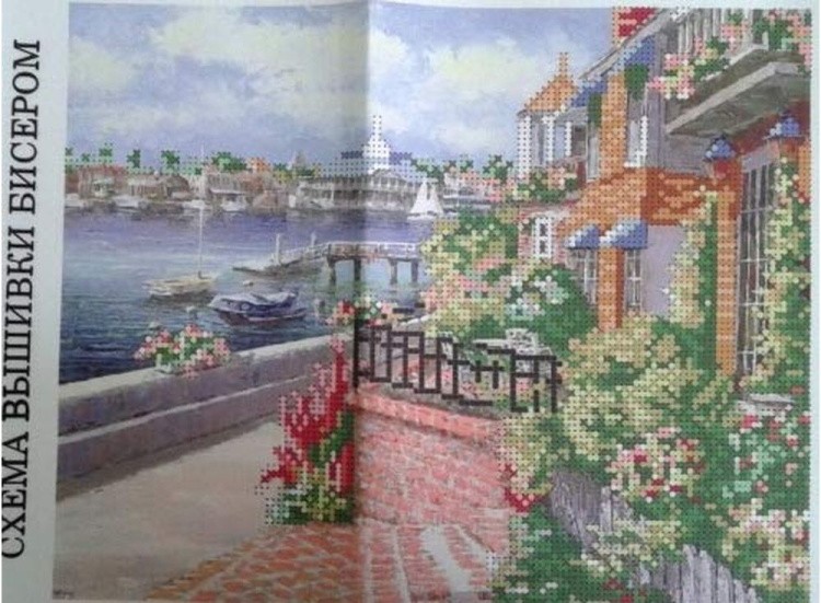 Набор вышивки бисером «Домик на набережной» — картинка 2