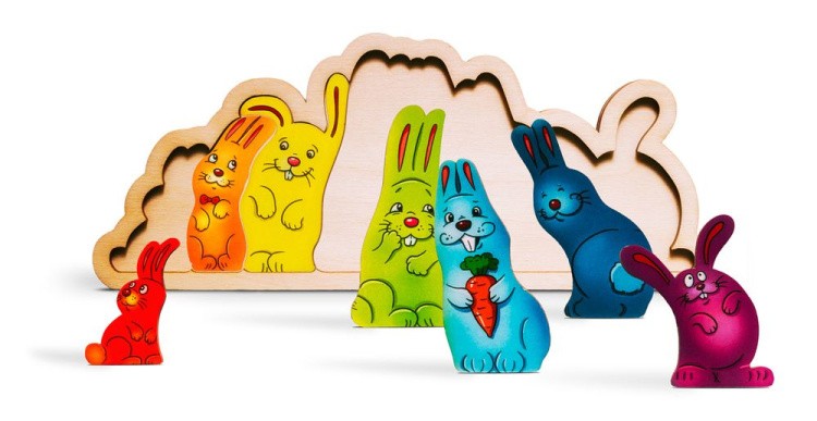 Развивающее пособие из дерева «Головоломка. Солнечные зайчики» — картинка 2