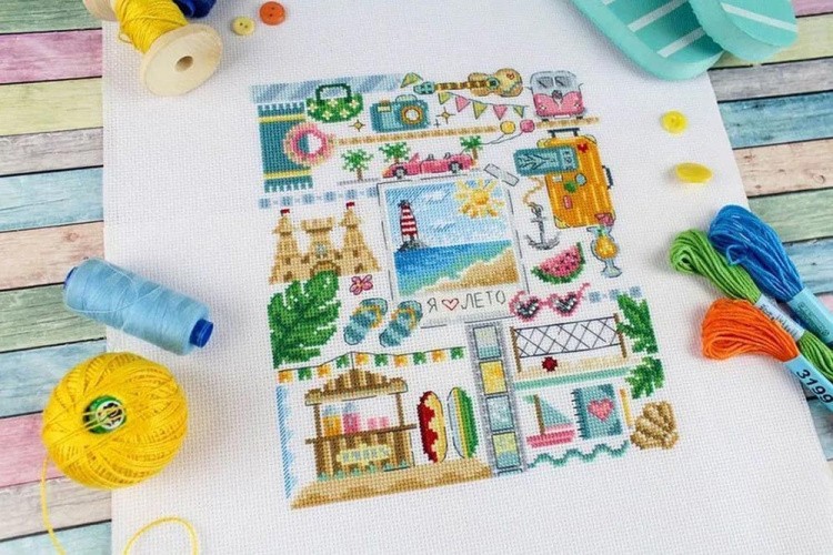 Набор для вышивания «Семплер. На пляже» — картинка 5