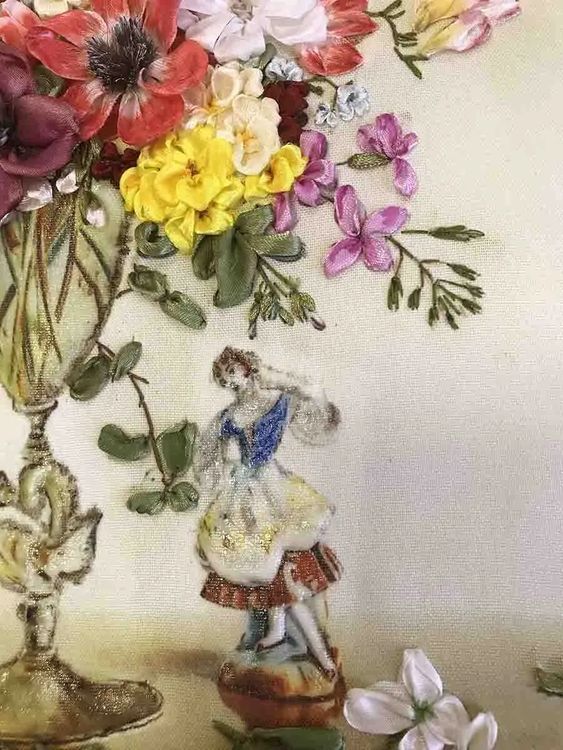 Вышивка лентами «Кокетка» — картинка 4