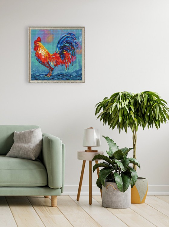 Алмазная вышивка «Благородный петух» — картинка 9