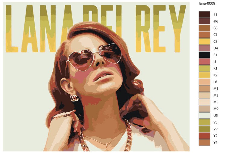 Картина по номерам «Lana Del Rey Лана Дель Рей: Обложка альбома» — картинка 2