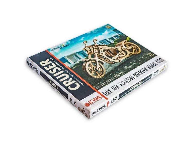 Конструктор из дерева «Мотоцикл Cruiser», Eco Wood Art — картинка 5