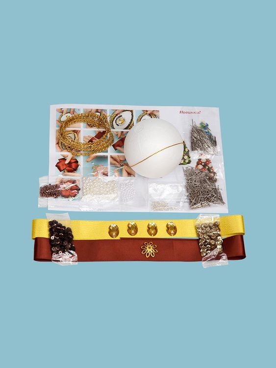 Набор для творчества «Новогодний шар из пайеток. Коричневый», Волшебная мастерская — картинка 2