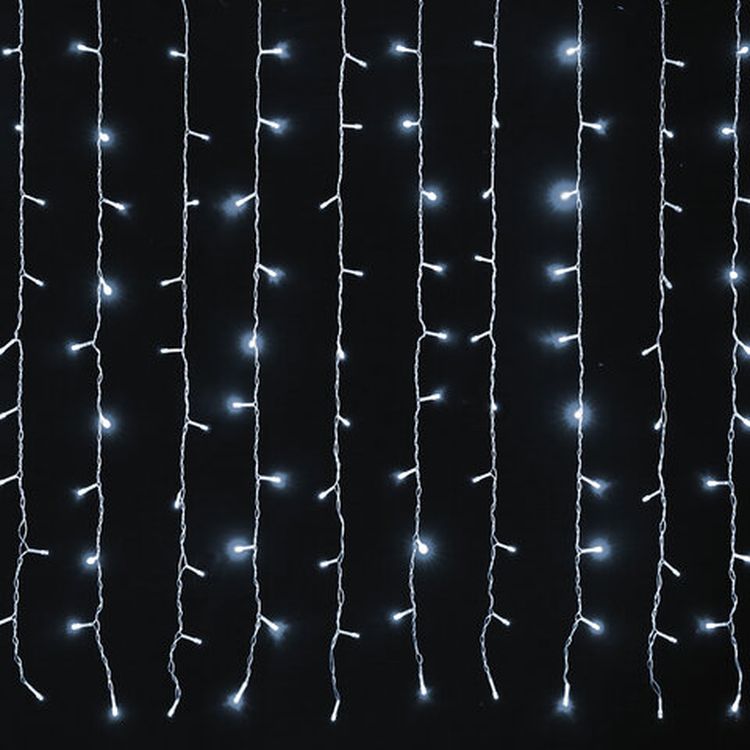 Электрогирлянда уличная «Занавес», 480 LED 3,8х2,4 м, цвет: холодный белый — картинка 2
