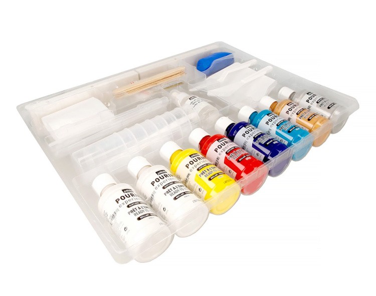 Краски Pebeo подарочный набор акриловых красок для Флюид Арт 8х118 мл — картинка 4