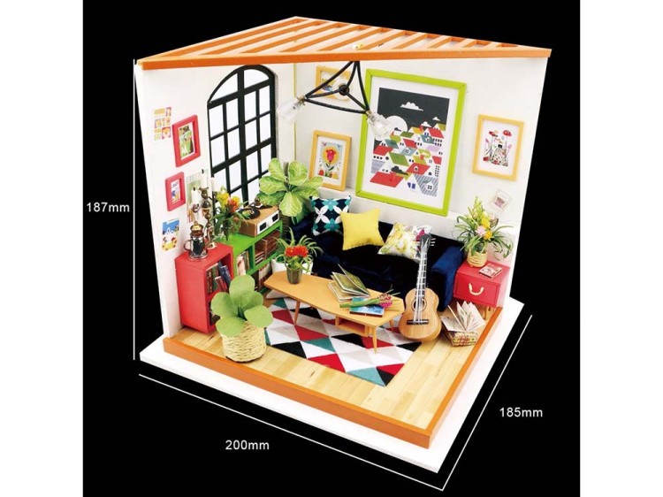 Набор для создания миниатюры (румбокс) «Гостиная музыканта» — картинка 2