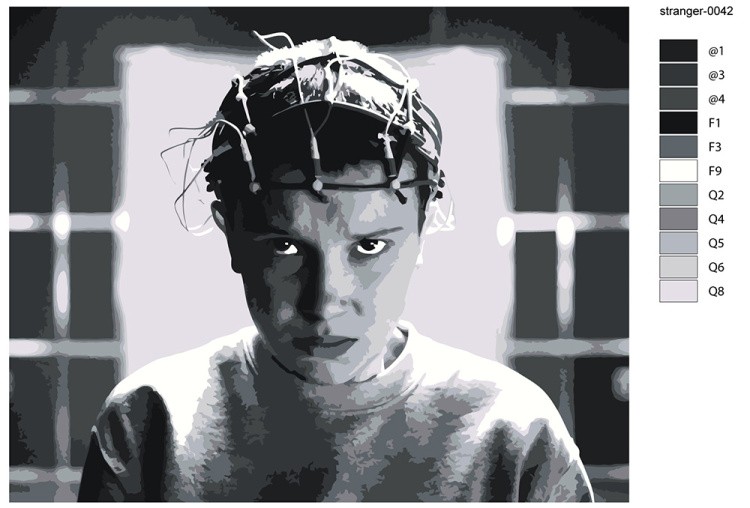 Картина по номерам «Очень странные дела ОСД Милли Бобби Браун» — картинка 2