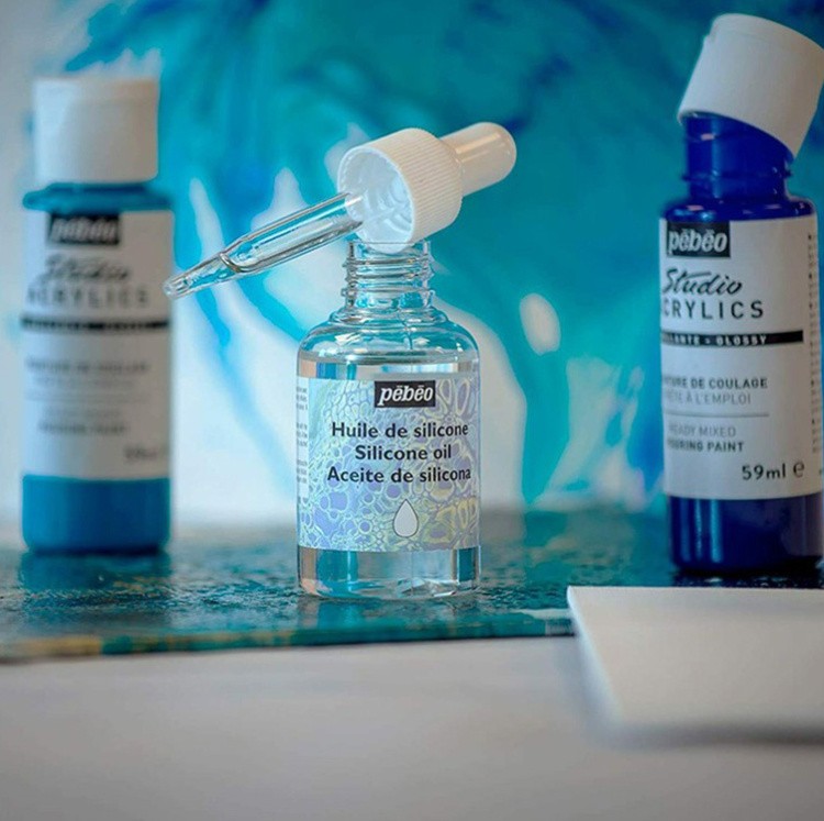 Краски Pebeo мини-набор акриловых красок для Флюид Арт 4x59 мл — картинка 4