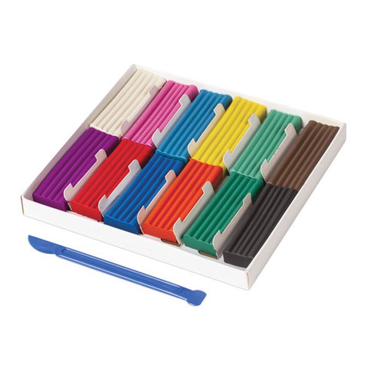 Пластилин классический ПИФАГОР «Эники-беники», 12 цветов, 240 г, со стеком — картинка 3