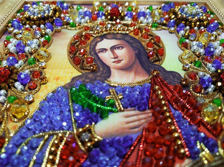 Набор вышивки хрустальными камнями «Святая Екатерина» — картинка 10