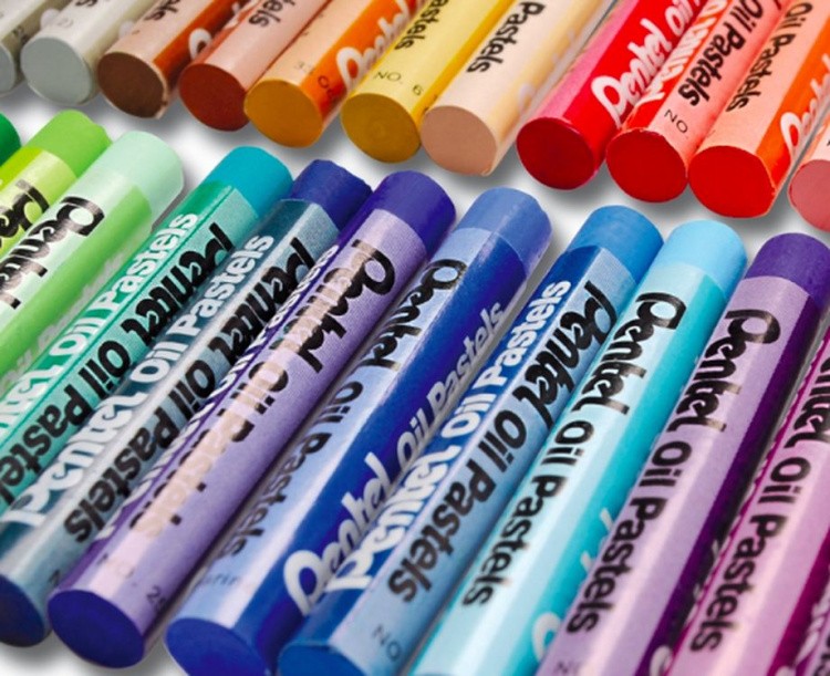 Пастель масляная Pentel Arts Oil Pastels, 12 цв. — картинка 3
