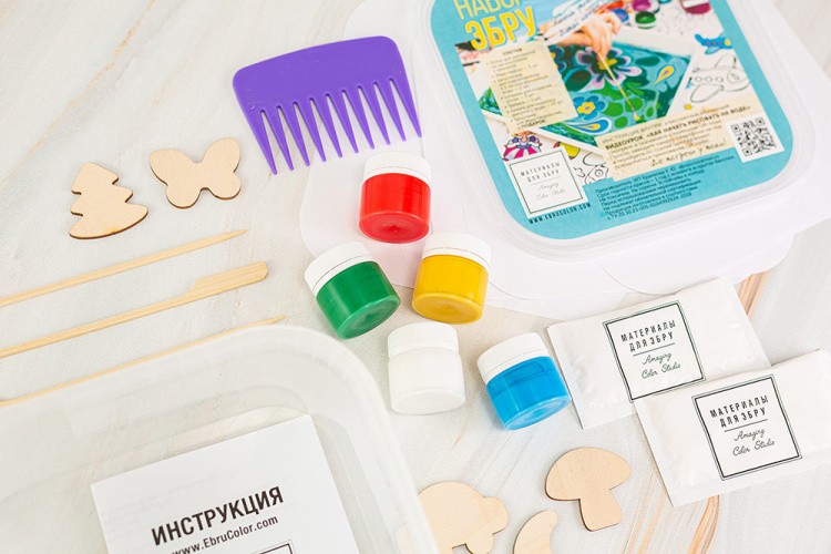 Набор для эбру «Малый», 5 цветов, Amazing Color — картинка 2