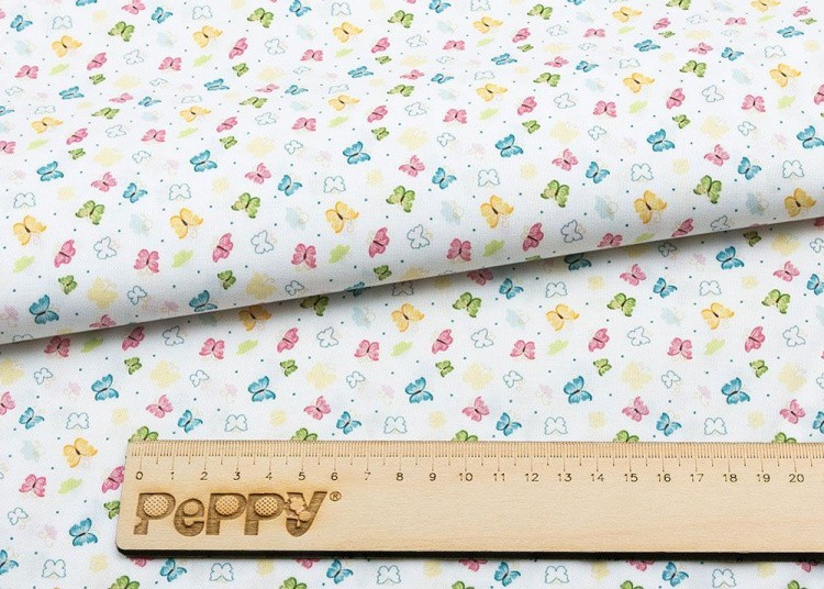 Ткань для пэчворка Нежная История, 146 г/м², 50х55 см, 100% хлопок, цвет: белый, принт, Peppy — картинка 2