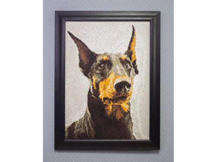 Алмазная вышивка «Доберман» — картинка 4