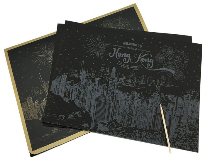 Скретч-картина «Гонконг. Набережная» — картинка 2