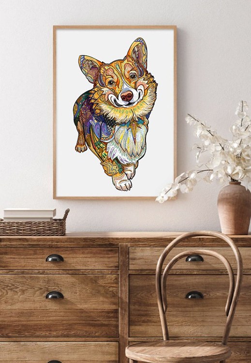 Деревянные пазлы «Веселый Корги XL», Woodbests — картинка 9