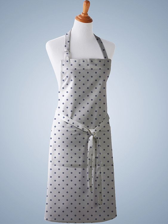 Ткань льняная, 1 м x 150 см, 140 г/м², цвет: серый, цветочный принт, TBY — картинка 5