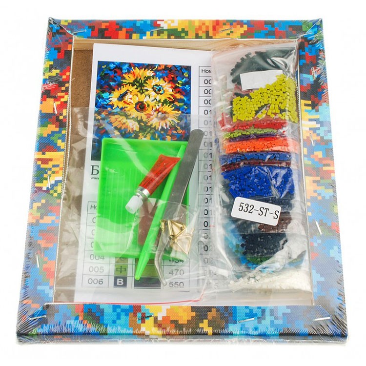 Алмазная вышивка «Ночные подсолнухи» — картинка 3